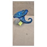 VINTAGE BLUE CORNUCOPIA HORN