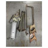 2 MEAT SAWS, SCALE & GRAMBLE