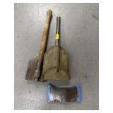 VULCAN DOUBLE BIT AXE HEAD & MILITARY SHOVELS