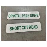 2 ROAD SIGNS