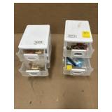 2 PLASTIC ORGANIZERS W/MISC TACKLE