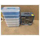 PLASTIC & METAL ORGANIZERS W/NAILS & SCREWS