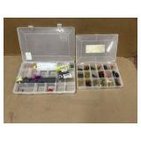 2 TACKLE  BOXES W/MISC PLASTIC JIGS & MISC TACKLE