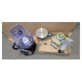 GE FOOD PROCESSER, FOOD SCALE & VINTAGE BLENDER
