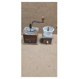 2 VINTAGE COFFEE GRINDERS