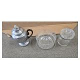 PERCULATING COFFEE POT, GERMAN LEADED CRYSTAL