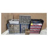 4 SHOP ORGANIZERS W/NUTS, BOLTS & SCREWS