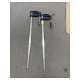 2 LARGE IRWIN WOOD CLAMPS
