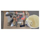 BUCKET OF CONCRETE TOOLS