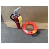 FIRE EXTINGUISHER & 100' STEEL TAPE