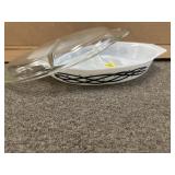 1958 PYREX PROMOTIONAL BARBED WIRE CASSEROLE DISH
