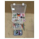 3 TACKLE BOXES W/LURES & MISC TACKLE