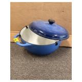 LODGE BLUE ENAMELED CAST IRON DUTCH OVEN