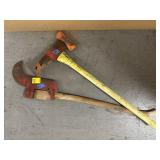 VINTAGE SINGLE EDGE BRUSH AXE & PULASKI