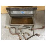 TOOL BOX W/VINTAGE CRANK HANDLES