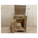 WHITE CLAD WOODEN STORAGE CABINET