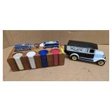 VINTAGE POKER SET & DIECAST CAR