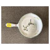 DECORATIVE ENAMELED CAST IRON PAN