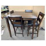 SOLID WOOD TABLE & 4 CHAIRS