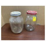 2 1 GALLON GLASS JARS