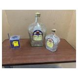 CROWN ROYAL BOTTLES & DRINK GLASS