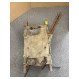VINTAGE PACKBOARD & BAMBOO FISHING RODS & PARTS