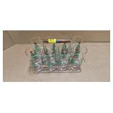 VINTAGE CHRISTMAS DRINKING GLASSES W/CARRIER