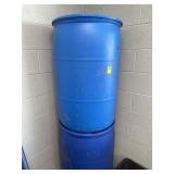 2 FOOD GRADE 55 GALLON PLASTIC BARRELS