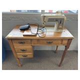 SINGER TOUCH & SEW, MODEL 648 W/CABINET