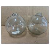 2 GLASS BALLS