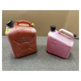 2 PLASTIC FUEL CANS