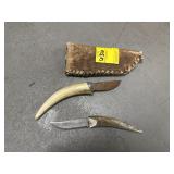 2 BONE HANDLE KNIVES