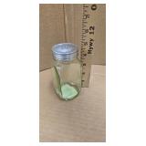 VINTAGE URANIUM GLASS SALT OR PEPPER SHAKER
