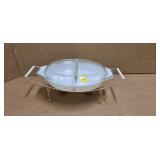 PYREX CONSTELLATION ATOMIC STARBURST DISH W/STAND