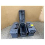 3 PLASTIC AMMO CANS