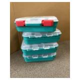 4 PLASTIC ORGANIZERS