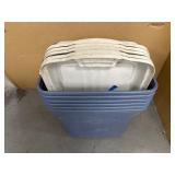 6 TOTES W/5 LIDS