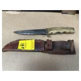 BONE HANDLED KNIFE W/SHEALTH