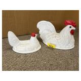 2 NESTING HEN TOPS