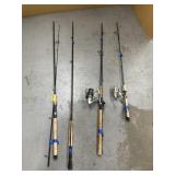4 FISHING POLES