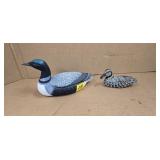 2 CARVED WOODEN DUCKS