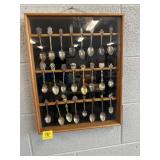 SPOON COLLECTION W/DISPLAY CASE
