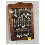 SPOON COLLECTION W/DISPLAY CASE