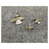 PENDANT & EARRINGS MARKED 925