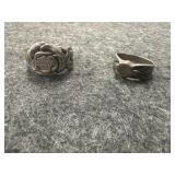 2 HARLEY DAVIDSON RINGS MARKED 925