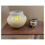 BRASS POT & CERAMIC POT