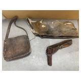 LEATHER CHAPS, GEAR BAG & HOLSTER