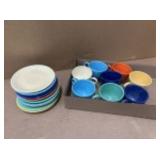 VINTAGE FIESTAWARE CUPS & SAUCERS