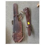 2 LEATHER RIFLE SCABBORDS