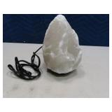 White 8" Salt Rock Accent Relaxing Lamp